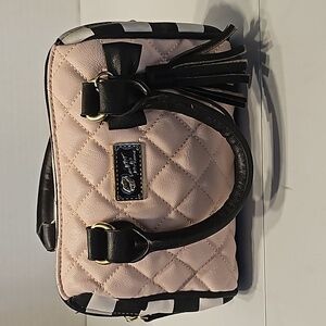 Betsey Johnson Purse Cross body with detachable strap.  Measures 7"W x 5.5" T.
